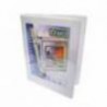 CARPETA MARCA KINERA-AZOR DE 2 PULGADAS TRES AROS EN O COLOR BLANCA TAMAñO CARTA DE VINIL CRISTAL