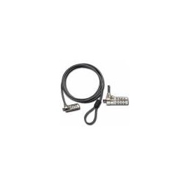 CANDADO DE SEGURIDAD 1.5 METROS 4.4MM CON COMBINACION ACERO NEGRO